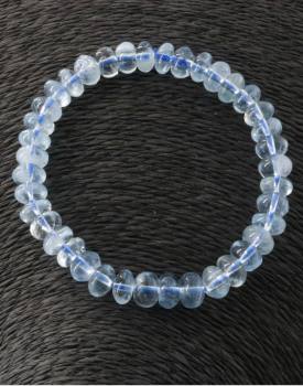 Serenity Aquamarine Bead Bracelet