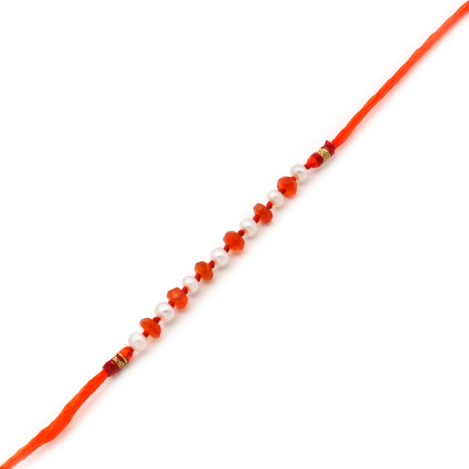 Pearl & Carnelian Bead Rakhi