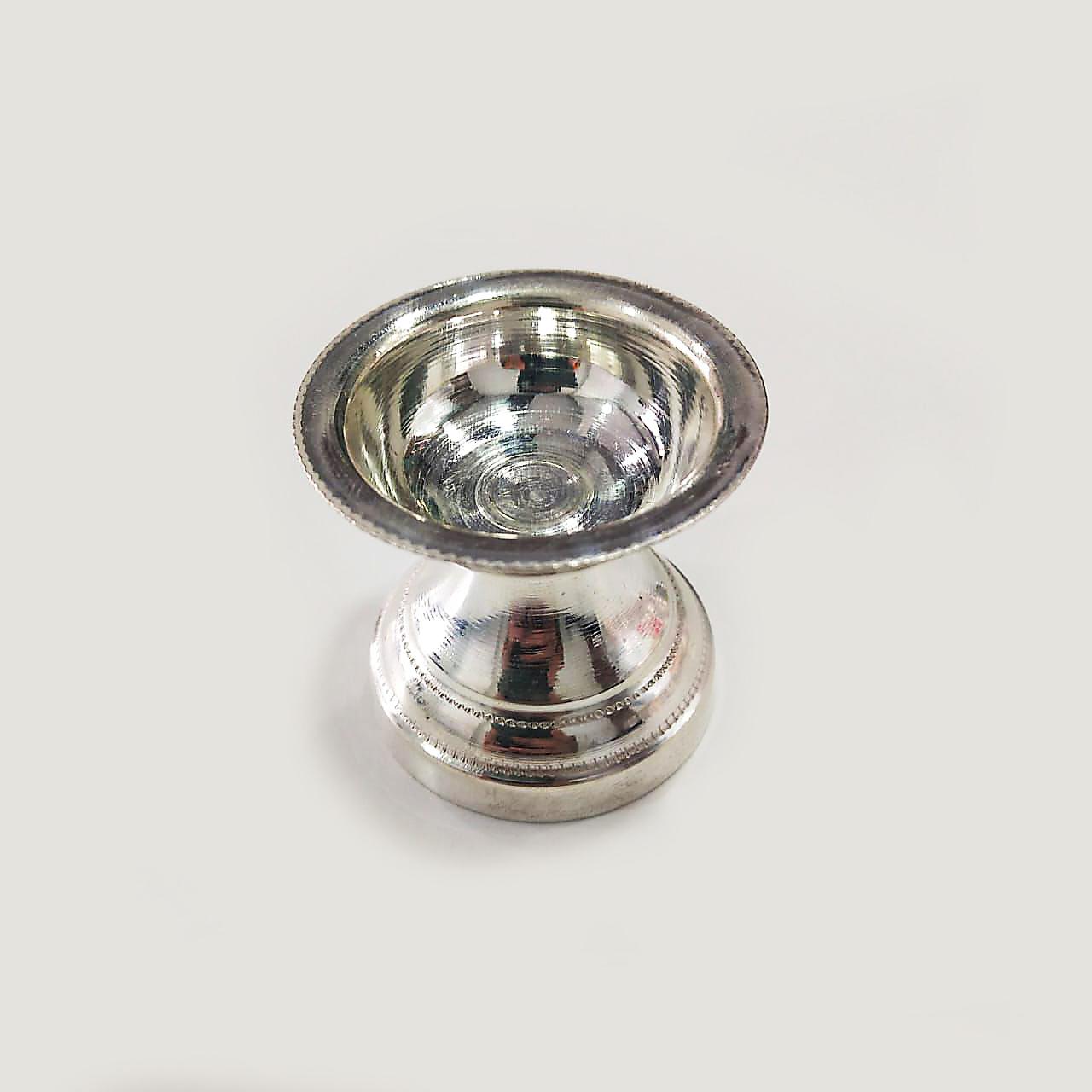 Simple Round Silver Diya