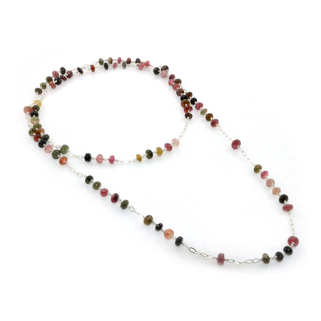 Multicolour Tourmaline Long Necklace