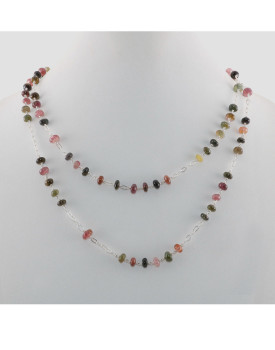 Multicolour Tourmaline Long Necklace