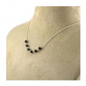 Black Tourmaline Bead Choker Necklace