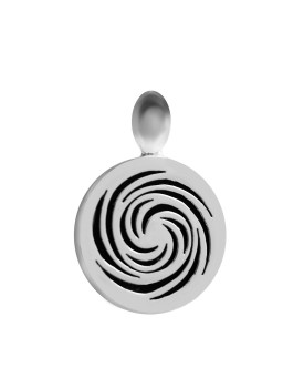 Silver Etched Crop Circle Pendant