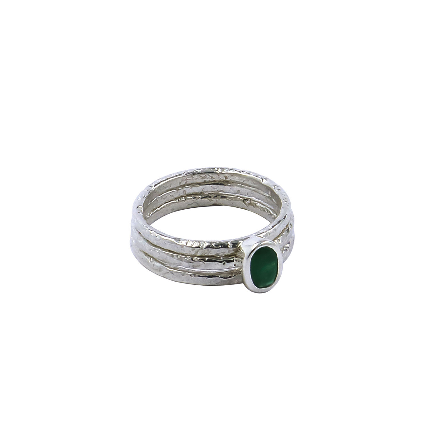 Emerald Stacking Ring Set