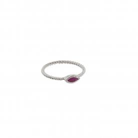 Marquise Ruby Twisted Rope Ring
