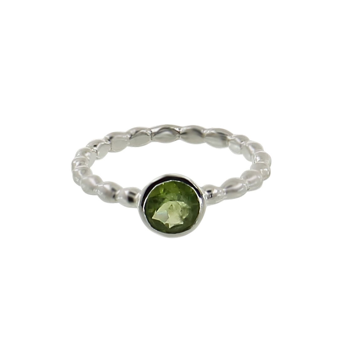 Stackable Green Bubble Band Ring