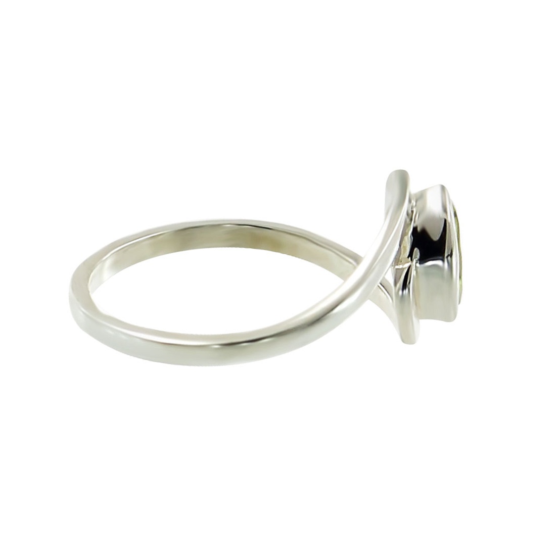 Simple Swirly Peridot Ring