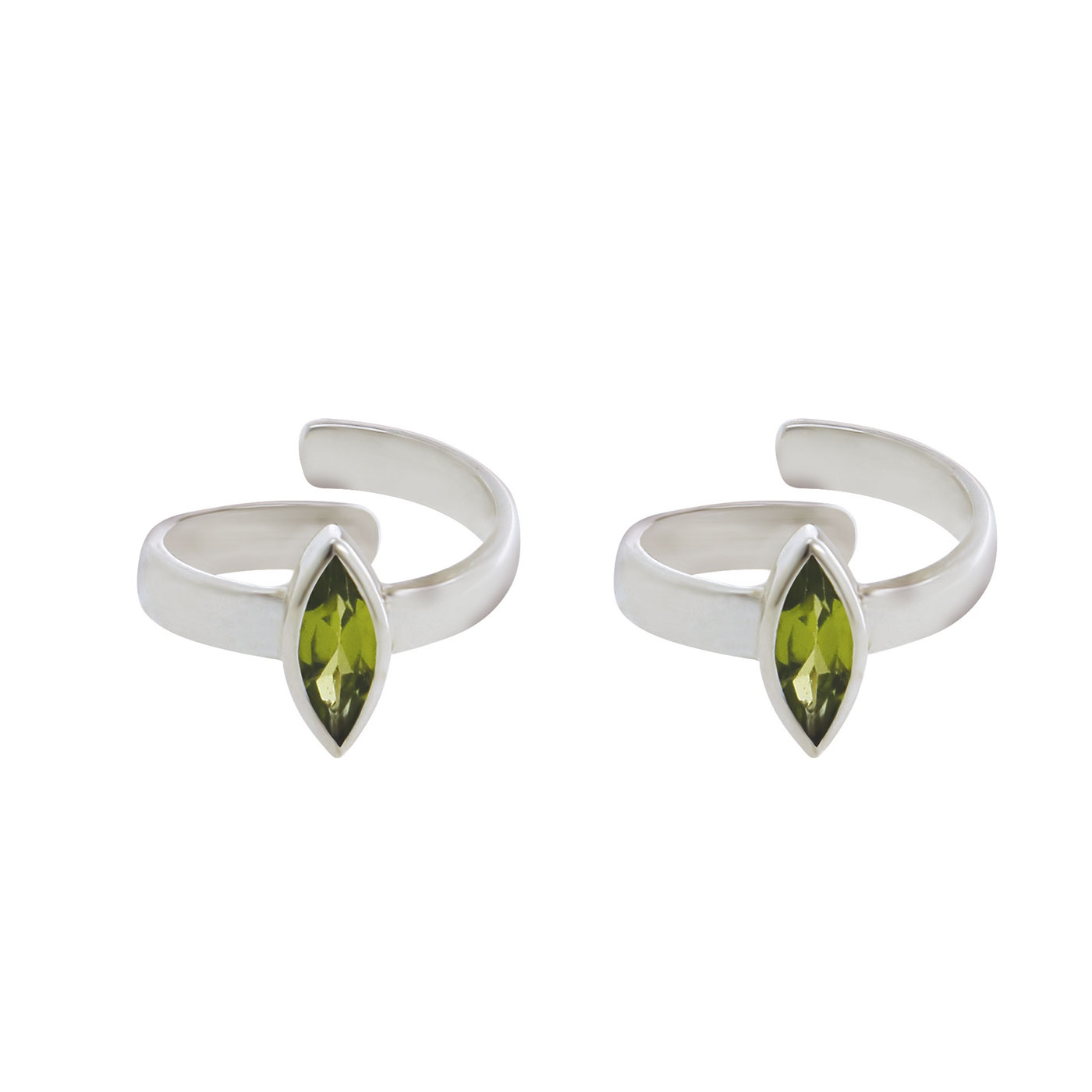 Green Marquise Toe Ring