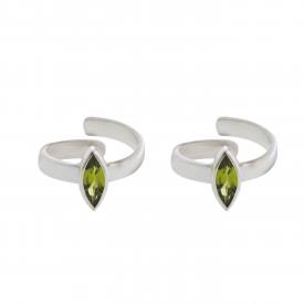 Green Marquise Toe Ring
