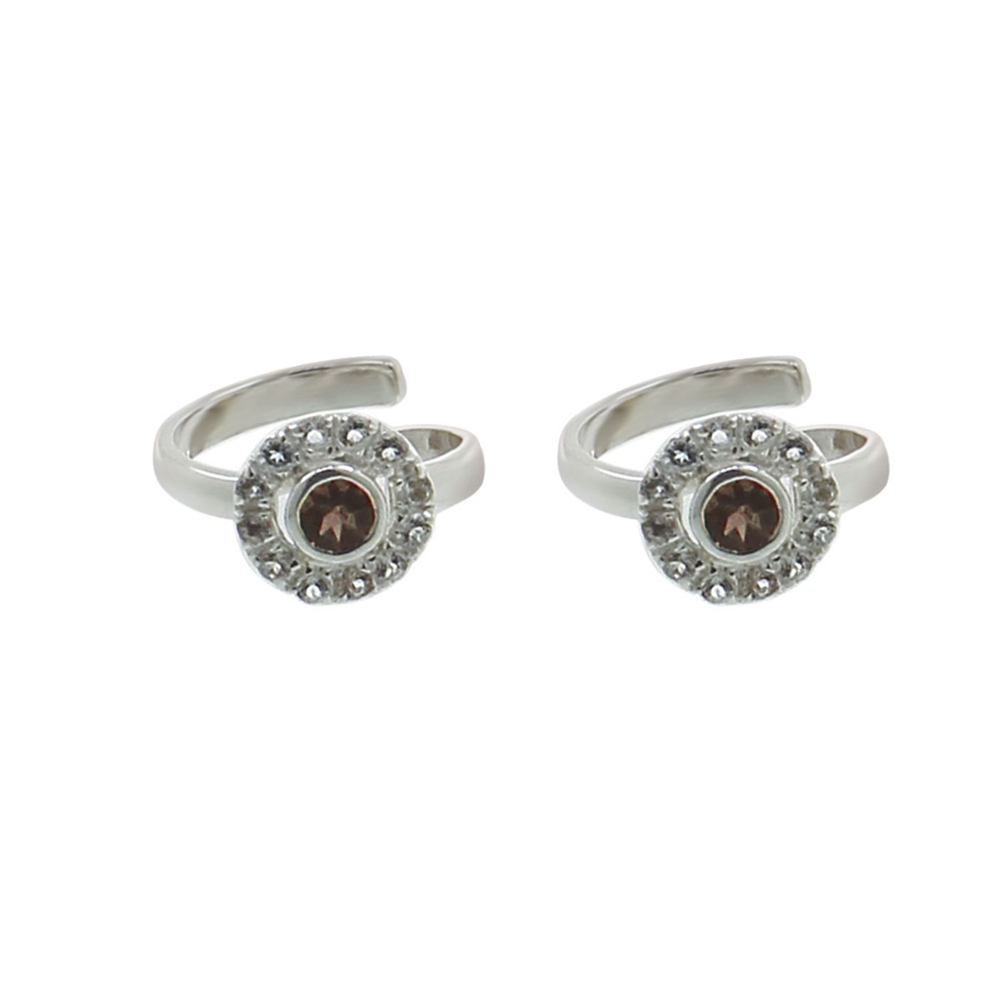 Charming Brown Flower Toe Ring